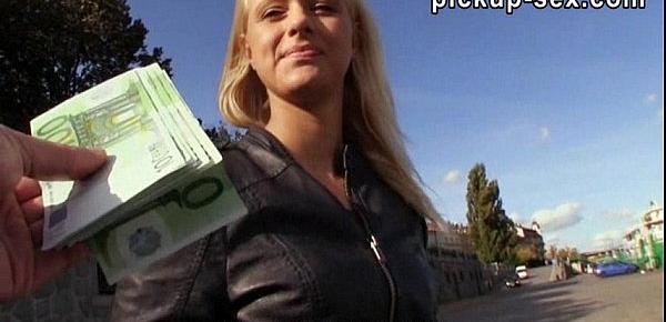  Real amateur Euro slut Monika railed for some money